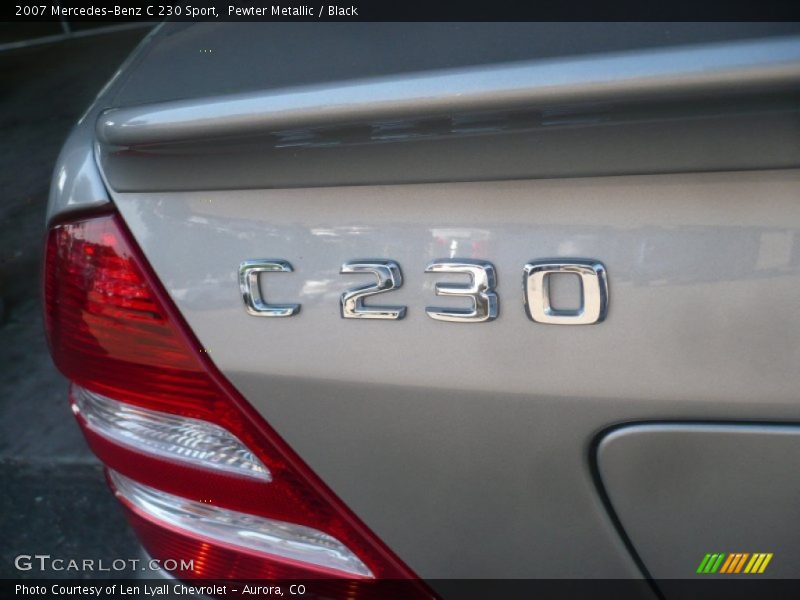 Pewter Metallic / Black 2007 Mercedes-Benz C 230 Sport