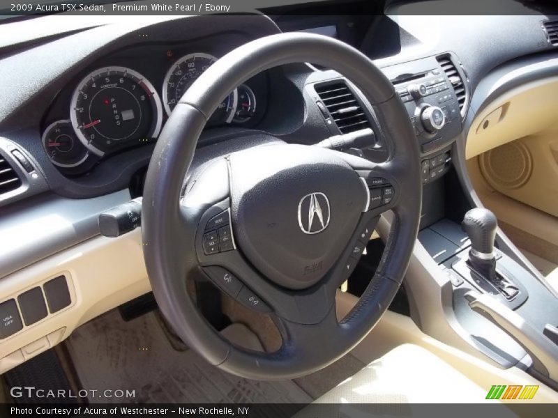Premium White Pearl / Ebony 2009 Acura TSX Sedan