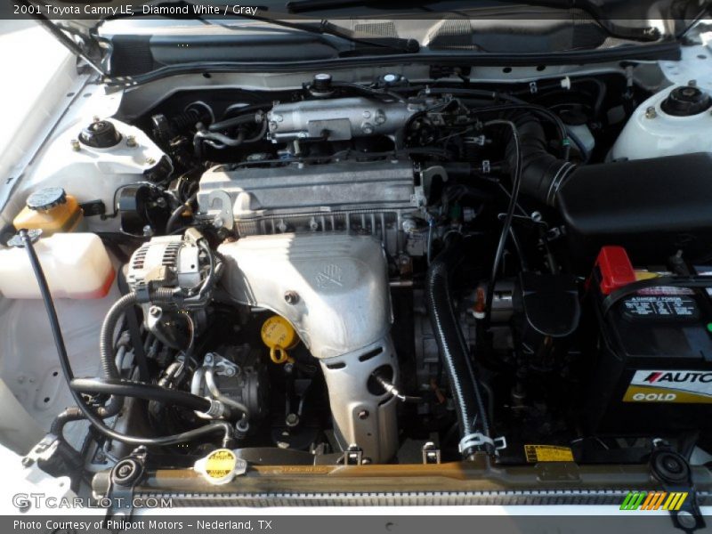 Diamond White / Gray 2001 Toyota Camry LE