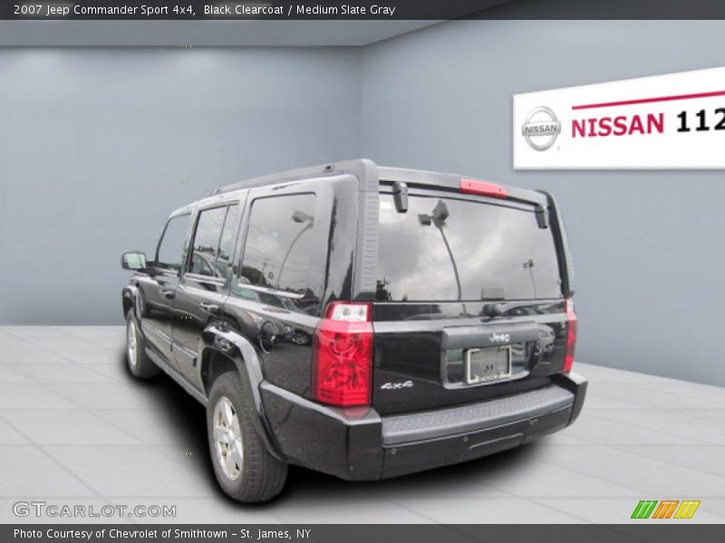 Black Clearcoat / Medium Slate Gray 2007 Jeep Commander Sport 4x4