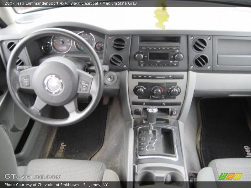 Black Clearcoat / Medium Slate Gray 2007 Jeep Commander Sport 4x4