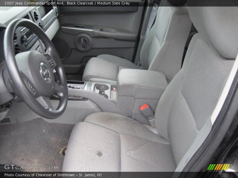 Black Clearcoat / Medium Slate Gray 2007 Jeep Commander Sport 4x4
