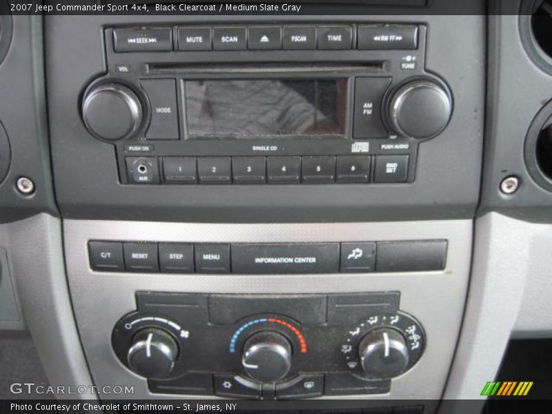 Black Clearcoat / Medium Slate Gray 2007 Jeep Commander Sport 4x4