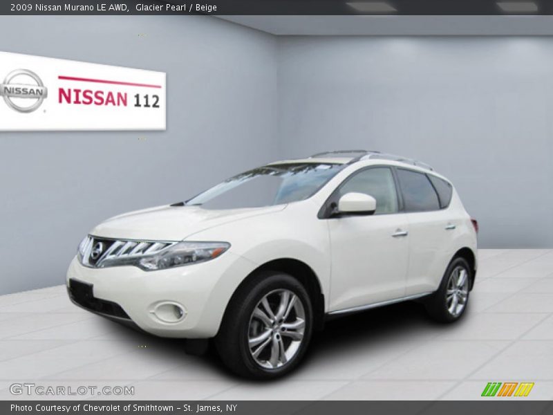 Glacier Pearl / Beige 2009 Nissan Murano LE AWD