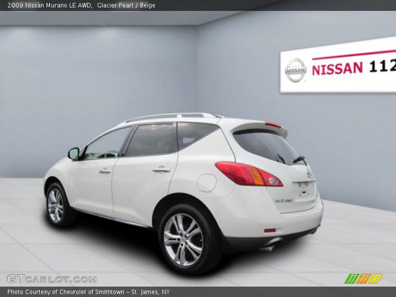 Glacier Pearl / Beige 2009 Nissan Murano LE AWD