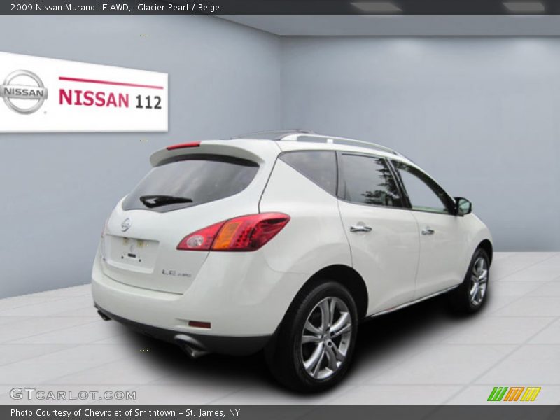 Glacier Pearl / Beige 2009 Nissan Murano LE AWD