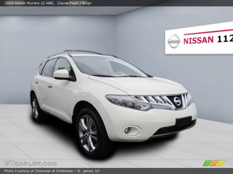 Glacier Pearl / Beige 2009 Nissan Murano LE AWD