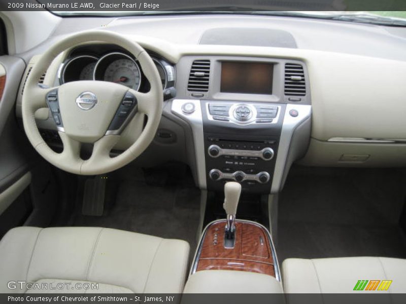 Glacier Pearl / Beige 2009 Nissan Murano LE AWD