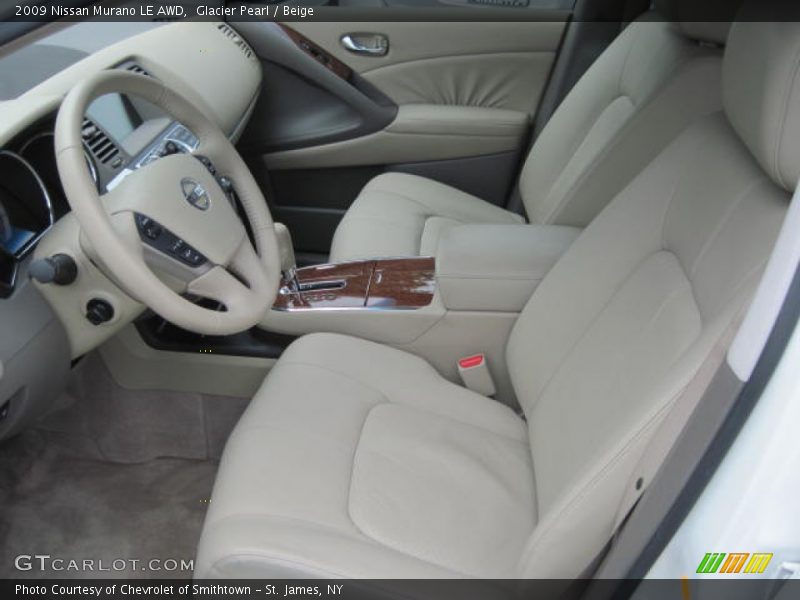 Glacier Pearl / Beige 2009 Nissan Murano LE AWD