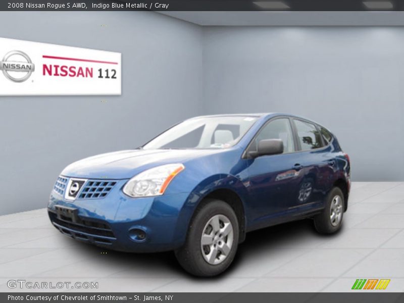 Indigo Blue Metallic / Gray 2008 Nissan Rogue S AWD