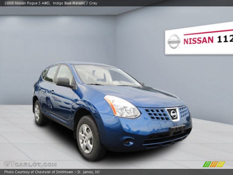 Indigo Blue Metallic / Gray 2008 Nissan Rogue S AWD