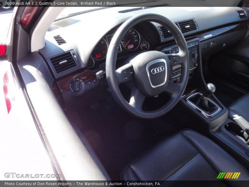 Brilliant Red / Black 2008 Audi A4 3.2 Quattro S-Line Sedan