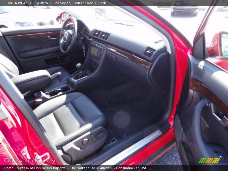 Brilliant Red / Black 2008 Audi A4 3.2 Quattro S-Line Sedan