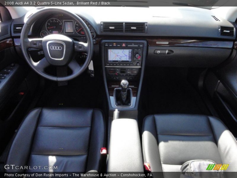 Brilliant Red / Black 2008 Audi A4 3.2 Quattro S-Line Sedan