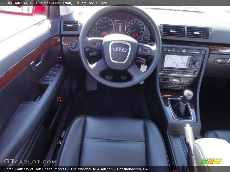 Brilliant Red / Black 2008 Audi A4 3.2 Quattro S-Line Sedan