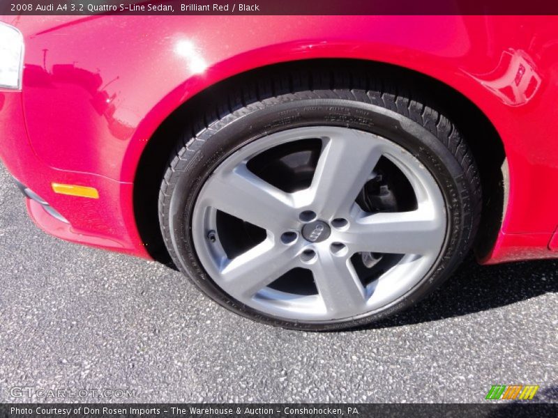 Brilliant Red / Black 2008 Audi A4 3.2 Quattro S-Line Sedan