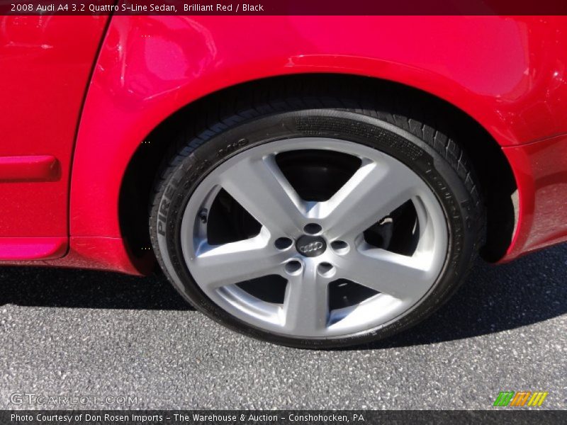 Brilliant Red / Black 2008 Audi A4 3.2 Quattro S-Line Sedan