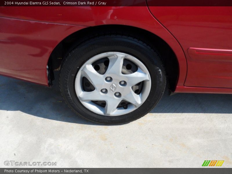 Crimson Dark Red / Gray 2004 Hyundai Elantra GLS Sedan