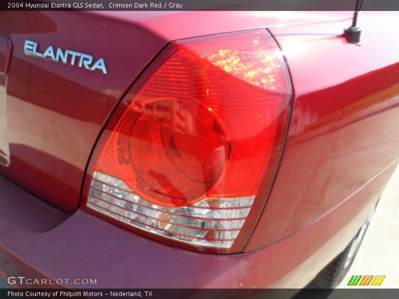 Crimson Dark Red / Gray 2004 Hyundai Elantra GLS Sedan