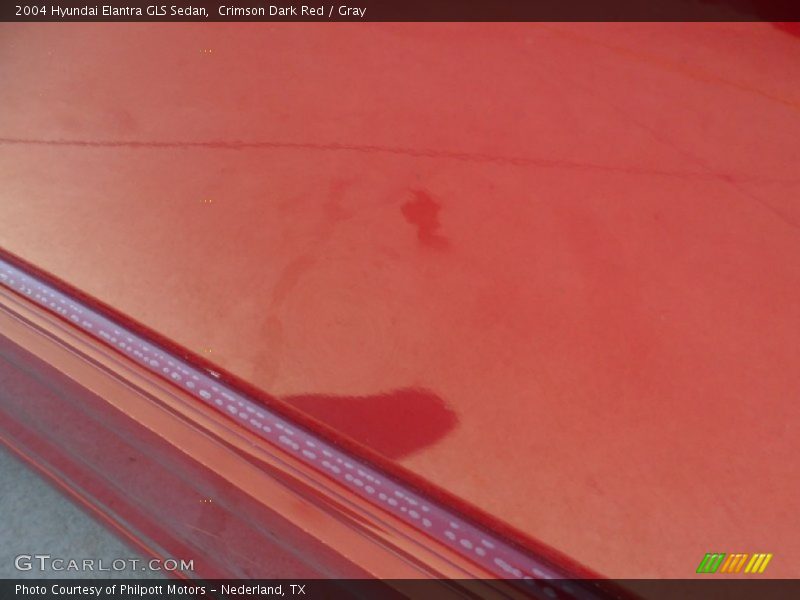 Crimson Dark Red / Gray 2004 Hyundai Elantra GLS Sedan