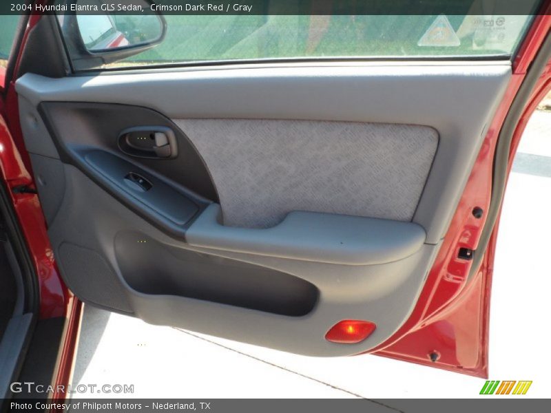 Crimson Dark Red / Gray 2004 Hyundai Elantra GLS Sedan