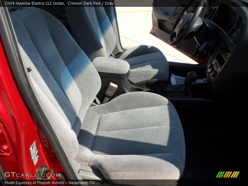 Crimson Dark Red / Gray 2004 Hyundai Elantra GLS Sedan