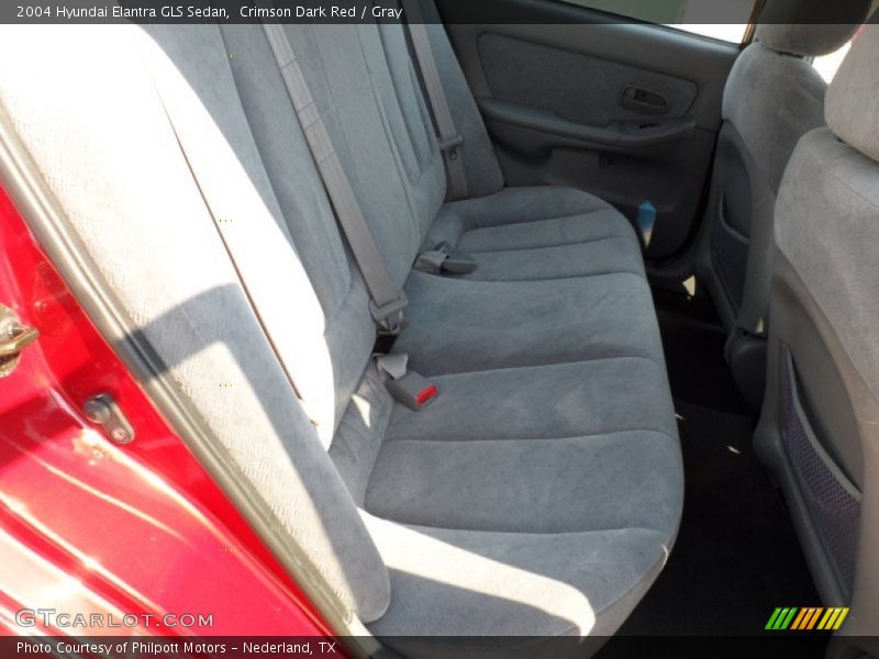 Crimson Dark Red / Gray 2004 Hyundai Elantra GLS Sedan