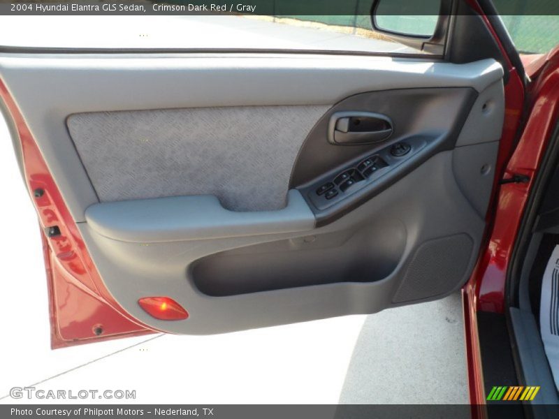 Crimson Dark Red / Gray 2004 Hyundai Elantra GLS Sedan