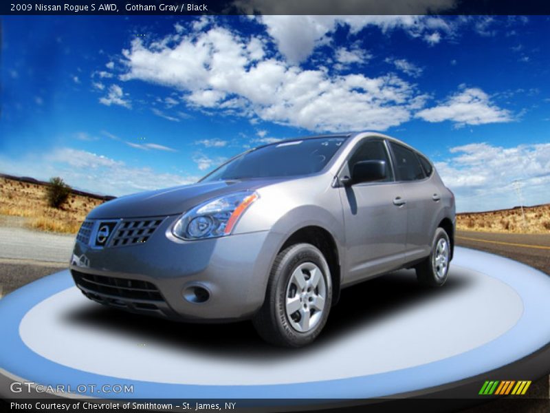Gotham Gray / Black 2009 Nissan Rogue S AWD