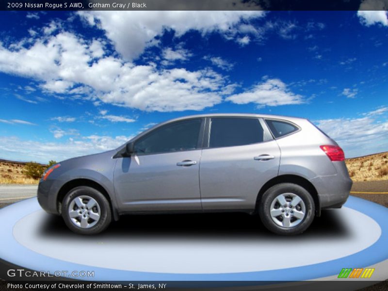Gotham Gray / Black 2009 Nissan Rogue S AWD