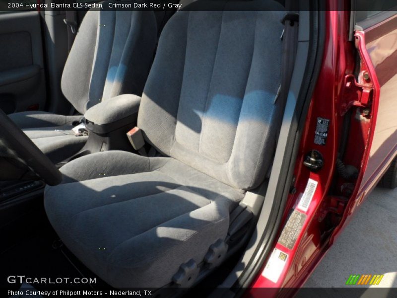 Crimson Dark Red / Gray 2004 Hyundai Elantra GLS Sedan