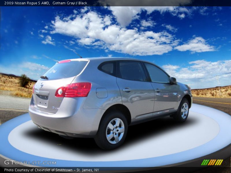 Gotham Gray / Black 2009 Nissan Rogue S AWD