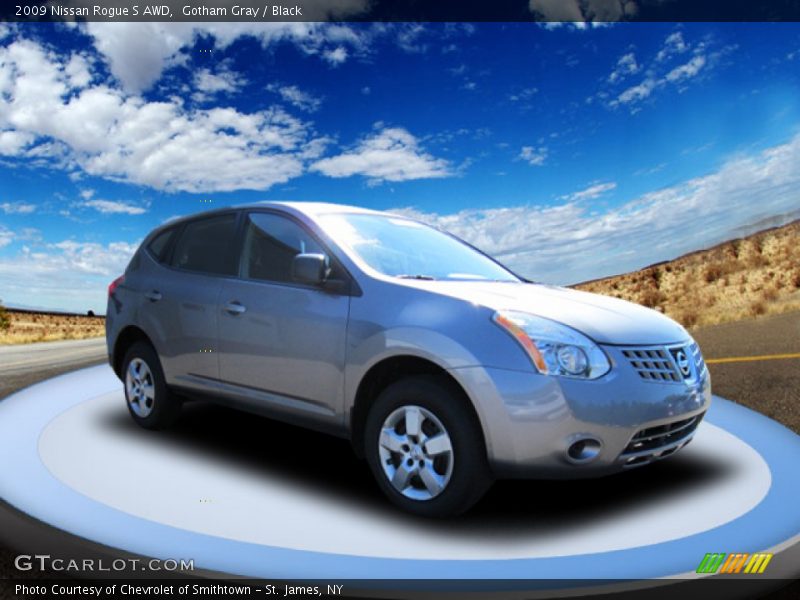 Gotham Gray / Black 2009 Nissan Rogue S AWD