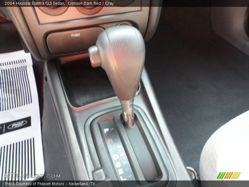 Crimson Dark Red / Gray 2004 Hyundai Elantra GLS Sedan