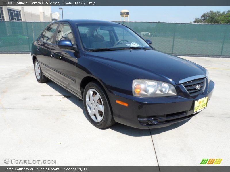 Ebony Black / Gray 2006 Hyundai Elantra GLS Sedan