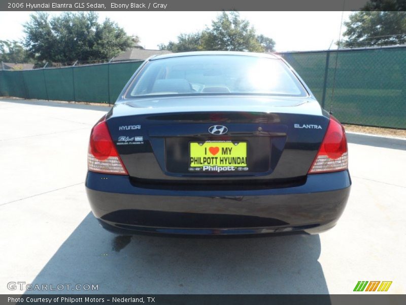 Ebony Black / Gray 2006 Hyundai Elantra GLS Sedan
