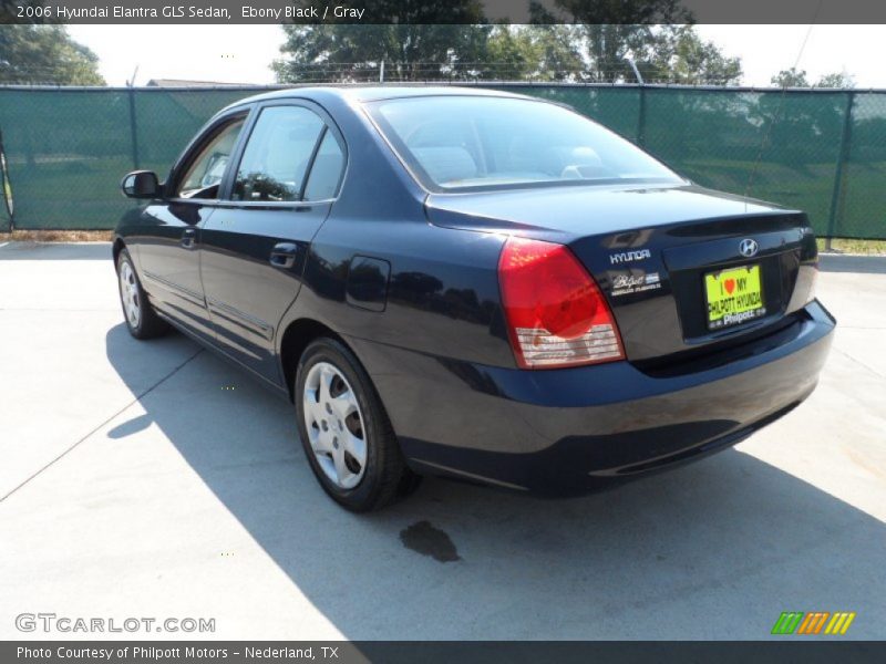 Ebony Black / Gray 2006 Hyundai Elantra GLS Sedan