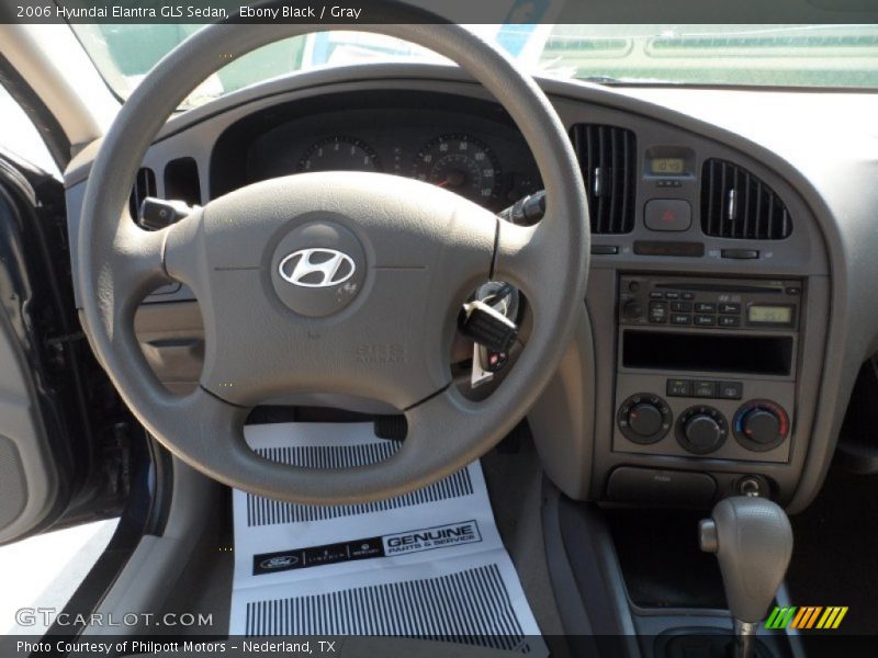 Ebony Black / Gray 2006 Hyundai Elantra GLS Sedan