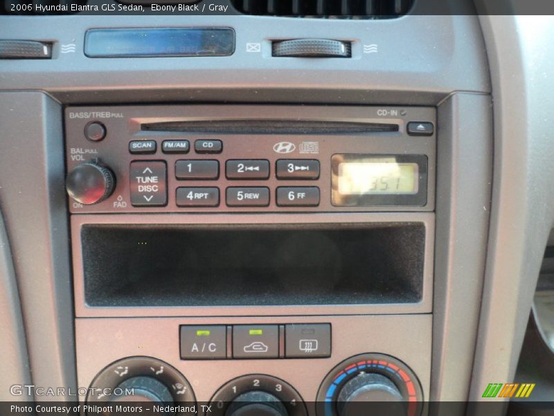 Ebony Black / Gray 2006 Hyundai Elantra GLS Sedan