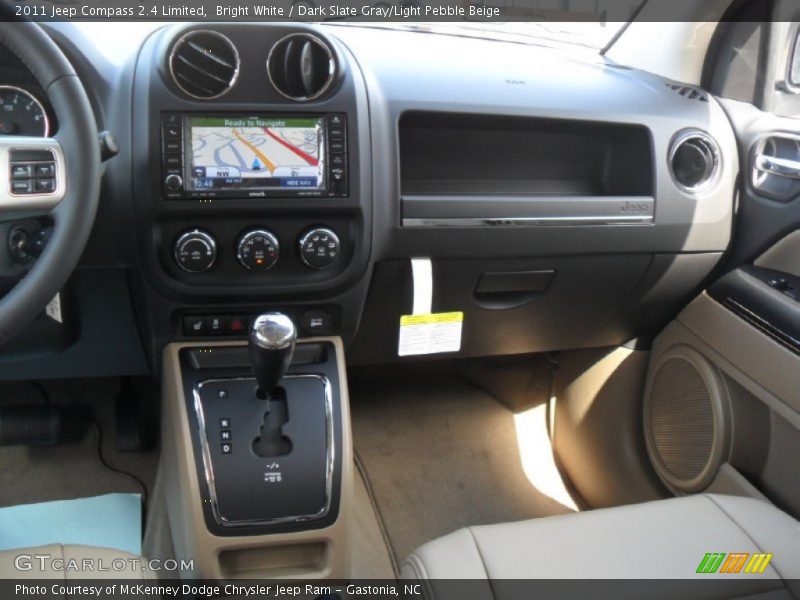 Bright White / Dark Slate Gray/Light Pebble Beige 2011 Jeep Compass 2.4 Limited
