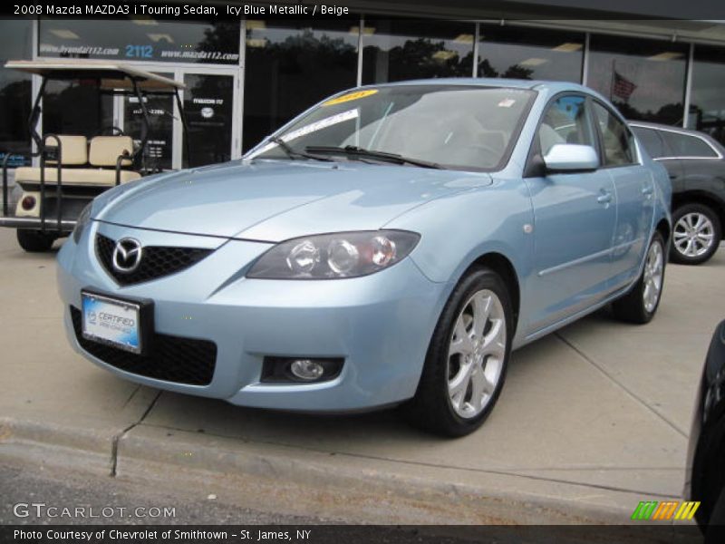 Icy Blue Metallic / Beige 2008 Mazda MAZDA3 i Touring Sedan