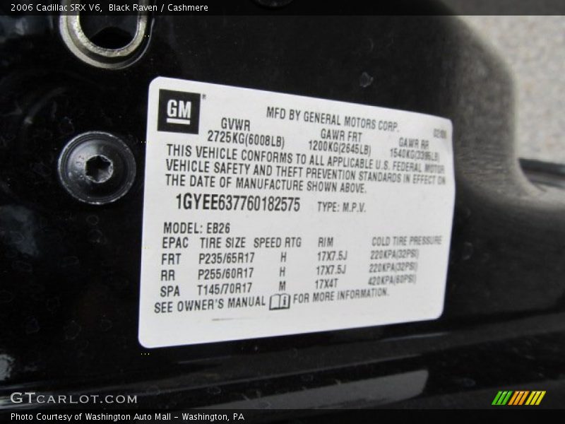 Black Raven / Cashmere 2006 Cadillac SRX V6