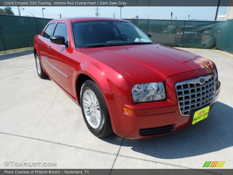 Inferno Red Crystal Pearl / Dark Slate Gray 2009 Chrysler 300 Touring