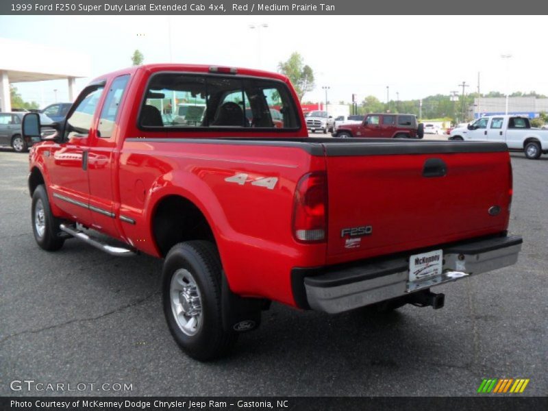 Red / Medium Prairie Tan 1999 Ford F250 Super Duty Lariat Extended Cab 4x4