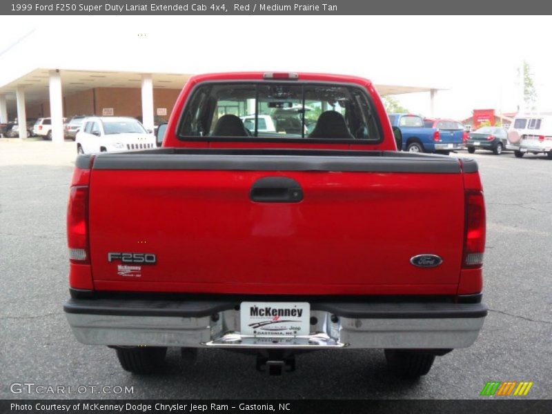 Red / Medium Prairie Tan 1999 Ford F250 Super Duty Lariat Extended Cab 4x4