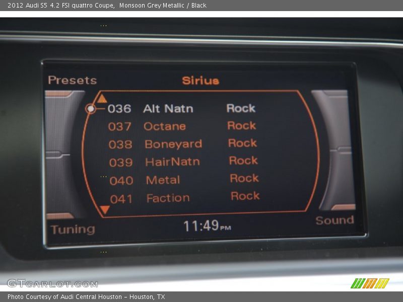 Monsoon Grey Metallic / Black 2012 Audi S5 4.2 FSI quattro Coupe