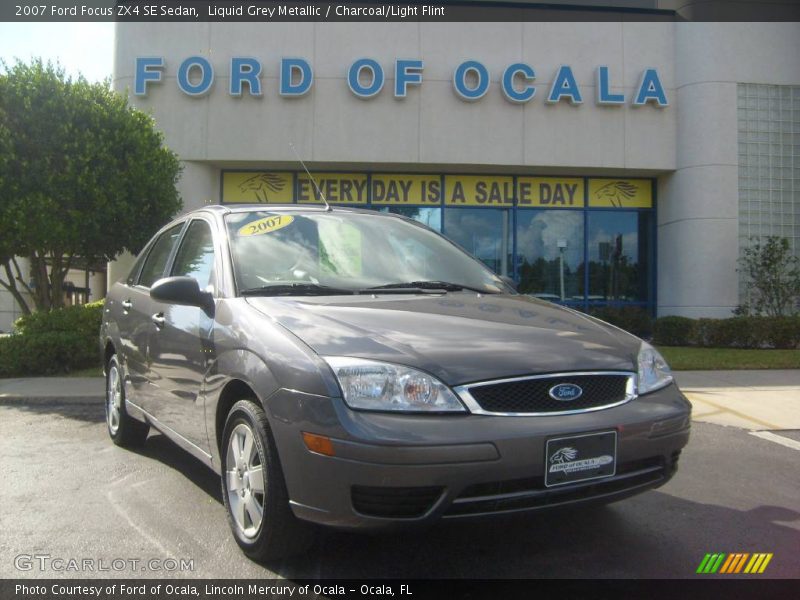 Liquid Grey Metallic / Charcoal/Light Flint 2007 Ford Focus ZX4 SE Sedan