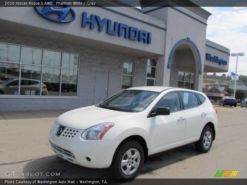 Phantom White / Gray 2010 Nissan Rogue S AWD