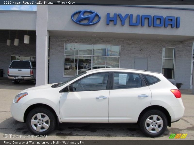 Phantom White / Gray 2010 Nissan Rogue S AWD