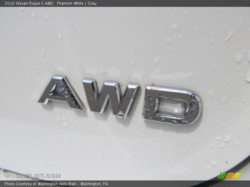 Phantom White / Gray 2010 Nissan Rogue S AWD